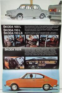 1971 Skoda 100 110 L LS R Models FRENCH Text Color Sales Folder Original