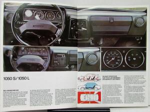 1970s Skoda 1050 S & L Models FRENCH Text Color Sales Brochure Original