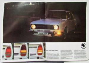 1970s Skoda 1050 S & L Models FRENCH Text Color Sales Brochure Original