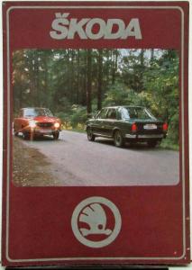 1970s Skoda 1050 S & L & 120 L LS & GLS Models FRENCH Text Sales Folder Original