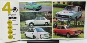 1977 1978 Skoda S 105 S & L and S 120 L & S Models Sales Folder English Text