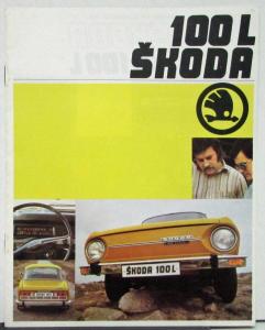 1970s Skoda 100 L Model Sales Brochure German Text Market Original