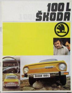 1970s Skoda 100 L Model Sales Brochure Italian Text Market Original