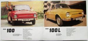 1970s Skoda 100 L & 110 L LS R Models Sales Folder GERMAN Text Market Original