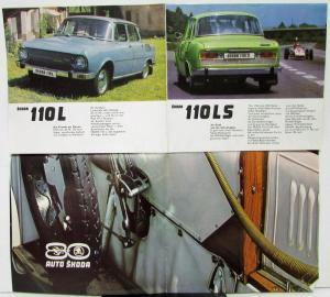 1970s Skoda 100 L & 110 L LS R Models Sales Folder GERMAN Text Market Original