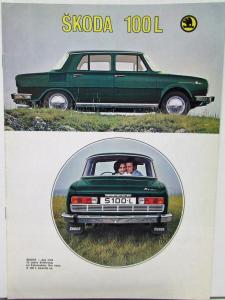 1970s Skoda S 100 L Color Sales Brochure GERMAN Text Market Original