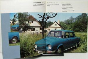 1970s Skoda 110 L DeLuxe Sales Brochure GERMAN Text Market Cat On Car Hood