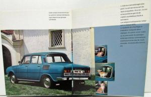 1970s Skoda 110 L DeLuxe Sales Brochure FRENCH Text Market Cat On Car Hood