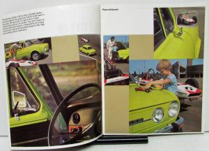 1970s Skoda 110 LS Sales Brochure English Text Lime Green Car Original
