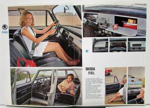 1968 69 70 71 72 73 74 1975 Skoda 110 L Model Czech Sales Folder GERMAN Text