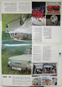 1968 69 70 71 72 73 74 1975 Skoda 110 L Model Czech Sales Folder GERMAN Text
