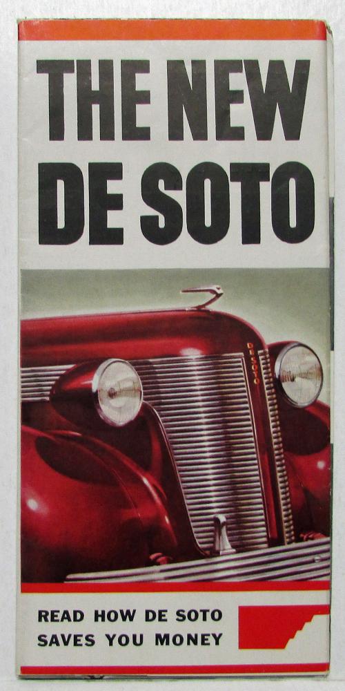 1937 DeSoto Read How It Saves You Money Sales Folder NICE POSTER DISPLAY Orig