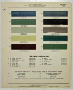 1950 DeSoto Color Paint Chips by Ditzler Original