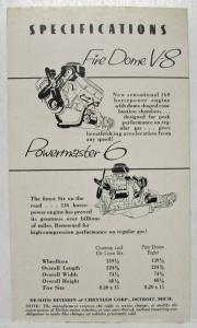 1952 DeSoto Eight Passenger Sedan Sales Brochure Firedome 8 Custom and Deluxe 6