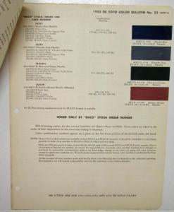 1955 DeSoto Colors DuPont Paint Chips