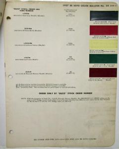1957 DeSoto DuPont Color Paint Chips Original