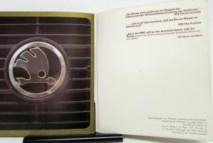 1977 1978 Skoda Prestige Book of Evolution of Skoda Original GERMAN Text