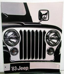 1983 Jeep Full Line AMC Sales Brochure CJ Scrambler Pickup Cherokee Wagoneer