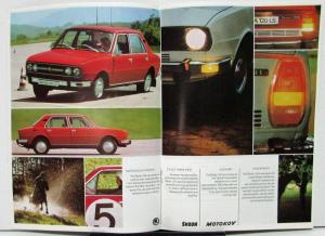 1970s Skoda 120L and 120LS Sales Brochure English Text Original