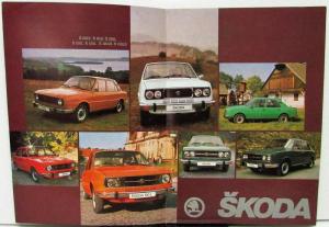 1970s 1980s Skoda 105 & 120 & GLS Models Sales Folder Original German Text