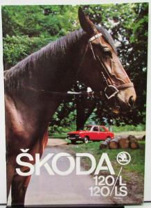 1970s 1980s ? Skoda 120L and 120LS Sales Brochure FRENCH Text Original