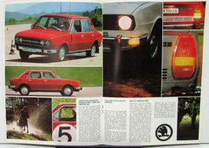 1970s 1980s ? Skoda 120L and 120LS Sales Brochure FRENCH Text Original