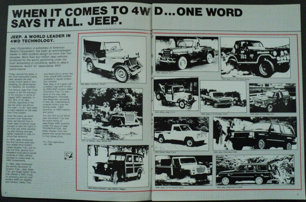 1984 Jeep Eagle Technovation 4 Wheel Drive Systems Dealer Sales Brochure