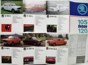 1980s Skoda 105S 105L 105GL 120L 120LS 120GSL GERMAN Sales Folder Original