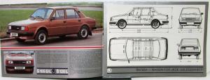1984 Skoda S 105 & L 120 L LS & GLS & Wagen German Sales Folder Original
