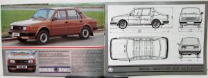 1984 Skoda 105 S 105 L 120 L 120 GLS German Sales Folder Original