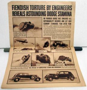1934 Dodge News Magazine Bigger New Instant Sensation