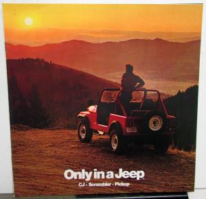 1984 Jeep CJ7 Scrambler J10 J20 Pickup ORIGINAL Dealer Sales Brochure