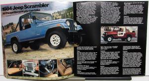 1984 Jeep CJ7 Scrambler J10 J20 Pickup ORIGINAL Dealer Sales Brochure