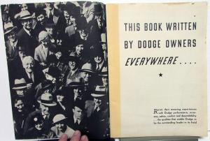 1935-1936 Dodge Testimonial Letters Dealer Sales Brochure Booklet Original