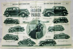 1936 Dodge Roto-Flash Newsprint Beauty Winner Sales Brochure