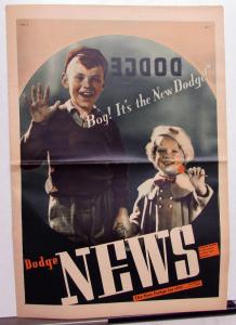 1937 Dodge News Magazine Boy Its New for 37 Vol 2 No 8