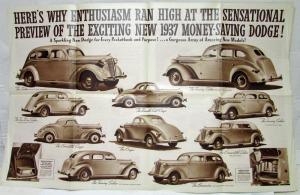 1937 Dodge Five-Star Final Extra Newsprint Sales Brochure