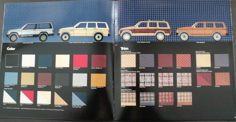 1984 Jeep Cherokee Wagoneer SportWagons ORIGINAL Dealer Sales Brochure