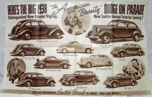 1938 Dodge Switch Parade News Special Extra Newsprint Sales Brochure