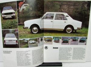 1970s 1980s ? Skoda 105 S and 105 L Color Sales Brochure FRENCH Text Original