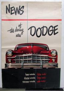 1949 Dodge News of the Daring New Sales Folder Brochure