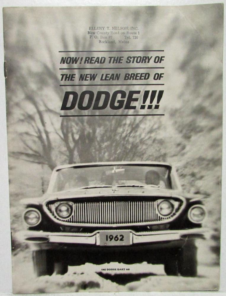 1962 Dodge Dart  440 Sales Brochure