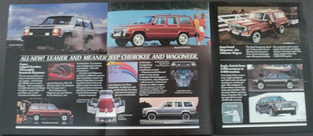 1984 Jeep Cherokee Wagoneer CJ7 Pickups AMC Eagle ORIGINAL Dealer Sales Brochure