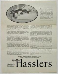 1924 Hassler Rebound Check and Shock Absorber for Ford Cars Sales Brochure