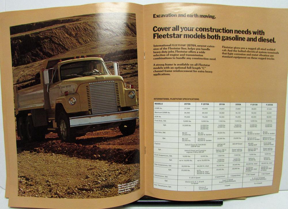 1974 International Trucks Dealer Brochure Construction Fleet Loadstar