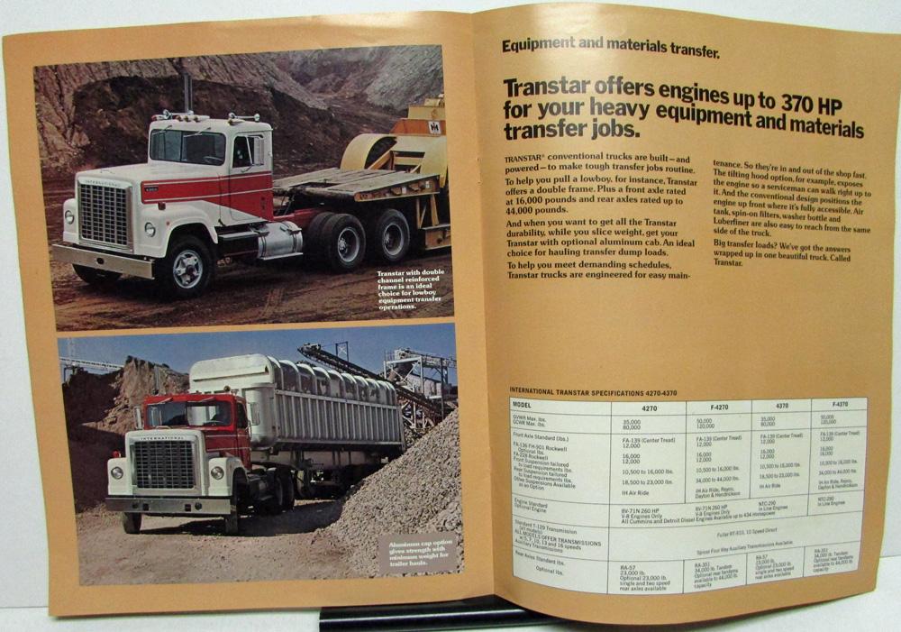 1974 International Trucks Dealer Brochure Construction Fleet Loadstar