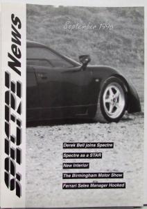 1996 Spectre News Sept Issue Derek Bell Birmingham Motor Show Original Folder