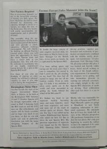 1996 Spectre News Sept Issue Derek Bell Birmingham Motor Show Original Folder