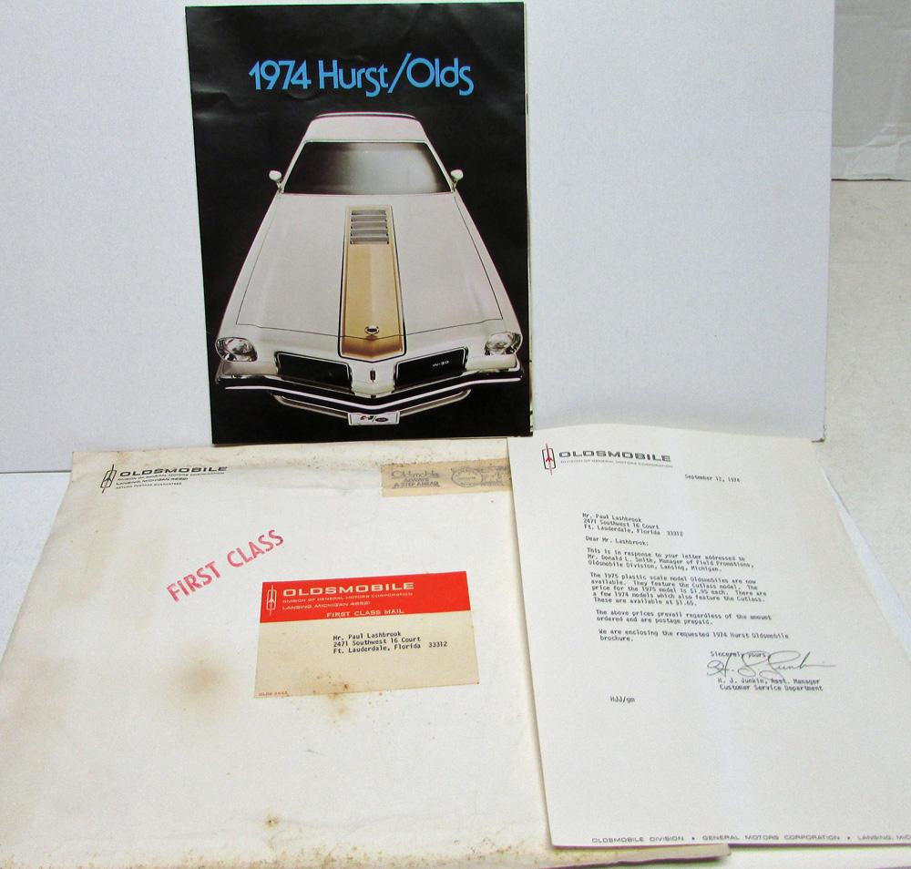 1974 Hurst/Olds Indy 500 Pace Car Dealer Sales Brochure Linda Vaughn Rare