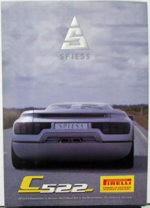 1992 Spiess C522 Sports Car German Text Prestige Sales Folder & Data Sheet Orig